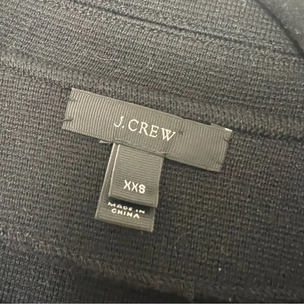 J. Crew Sophie Open Front Sweater Jacket Blazer Black Wool Blend J0224